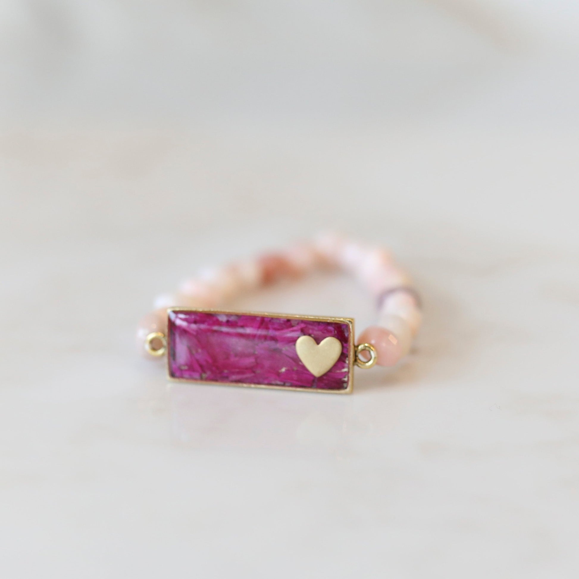 Mini Link Pink Opal Bracelet