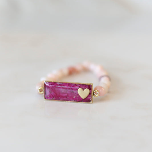 Mini Link Pink Opal Bracelet