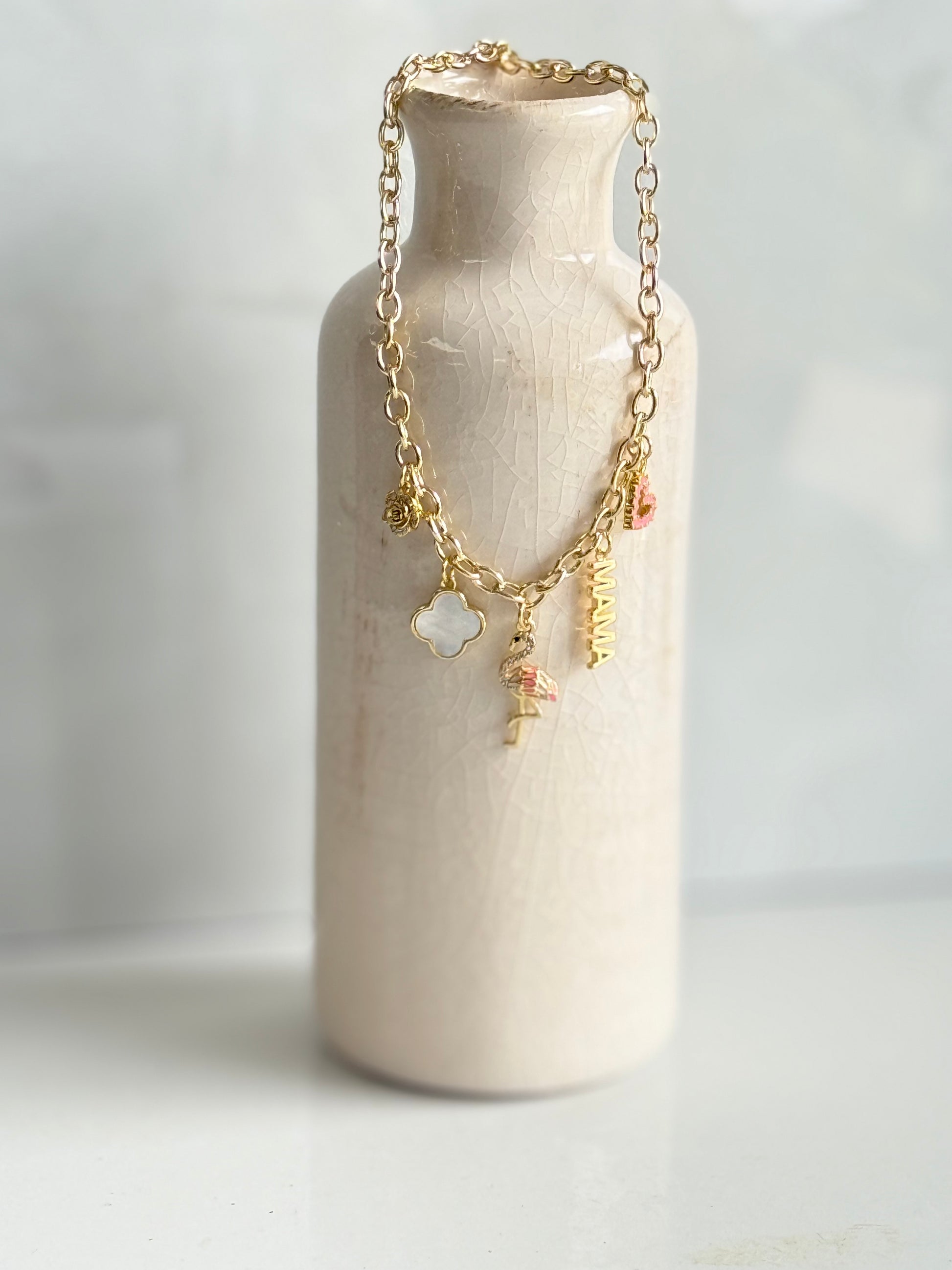Get Your Pink Back our Flamingo Charm Necklace