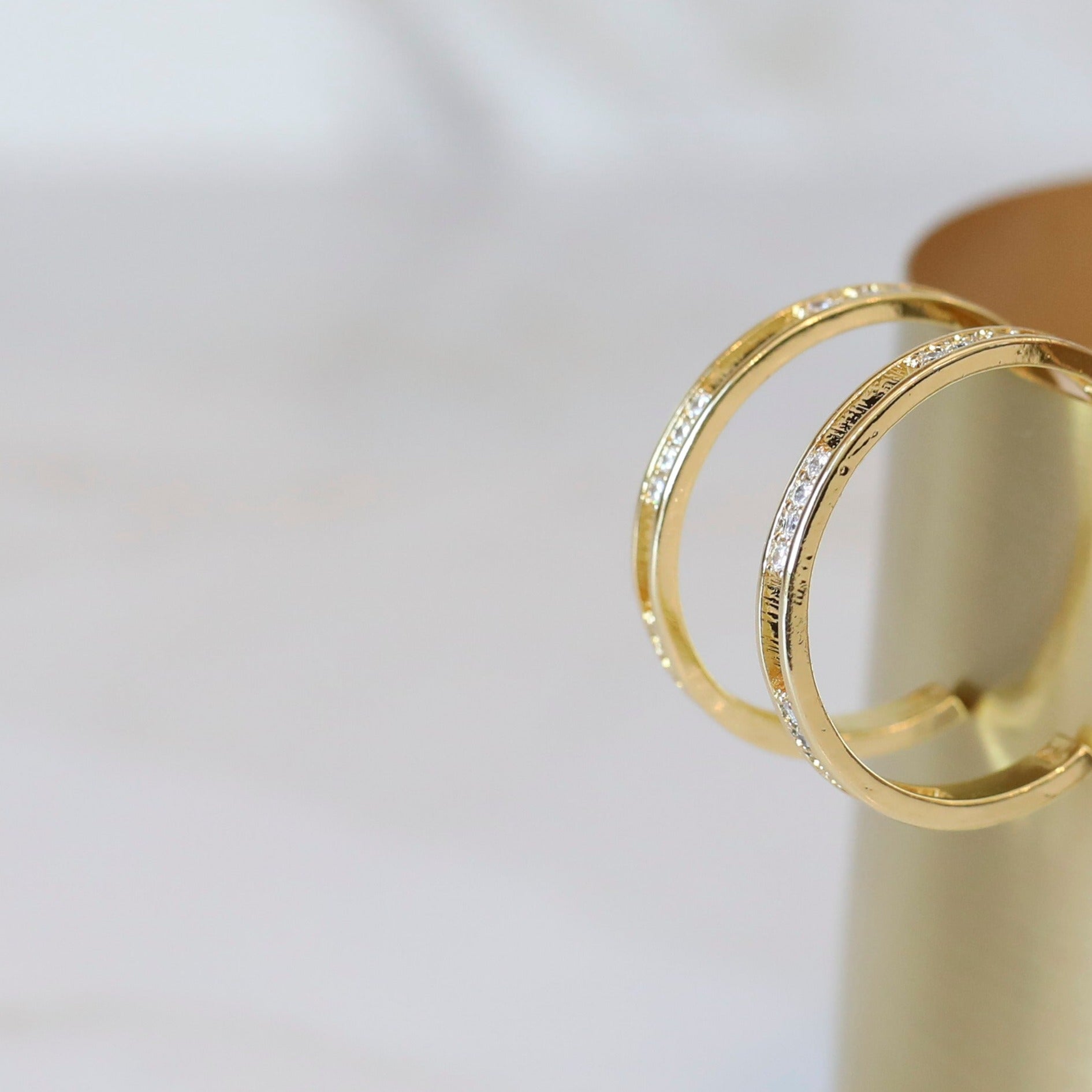 Open Cubic Zirconia Hoop Earrings