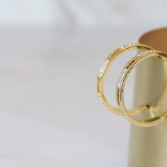 Open Cubic Zirconia Hoop Earrings