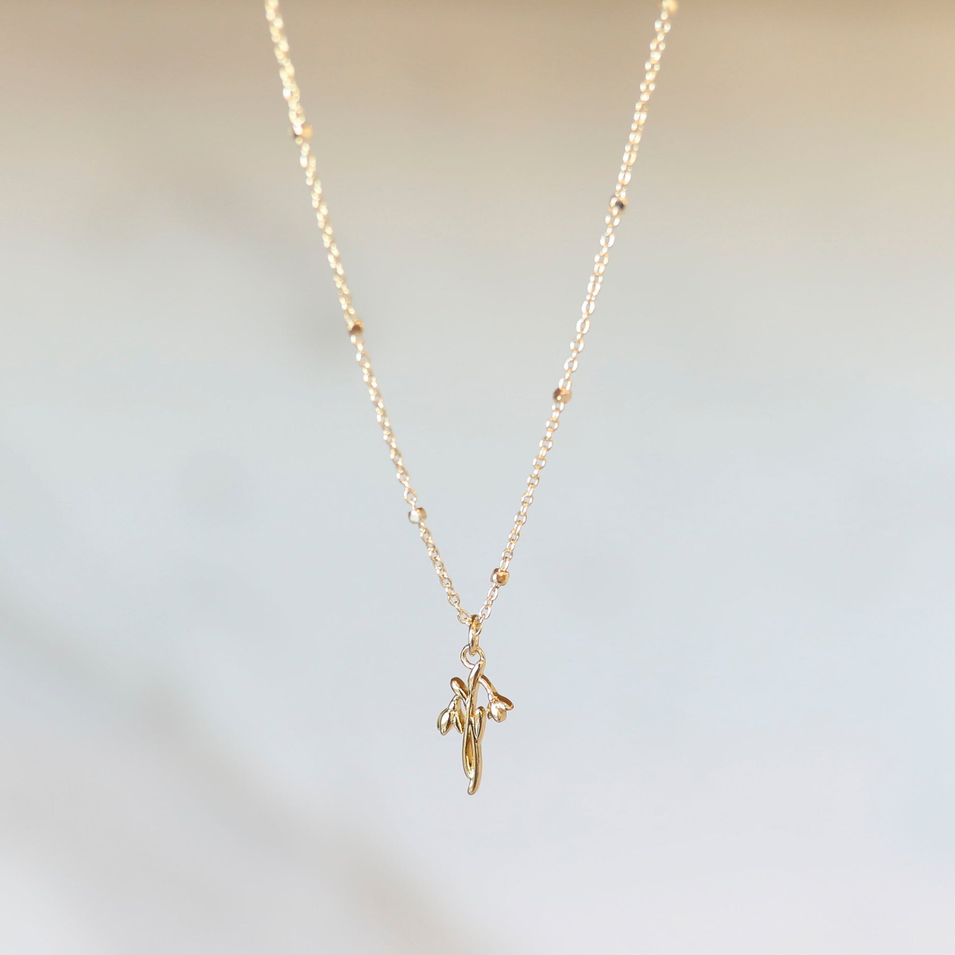 Simplistic Birth Month Flower Necklace