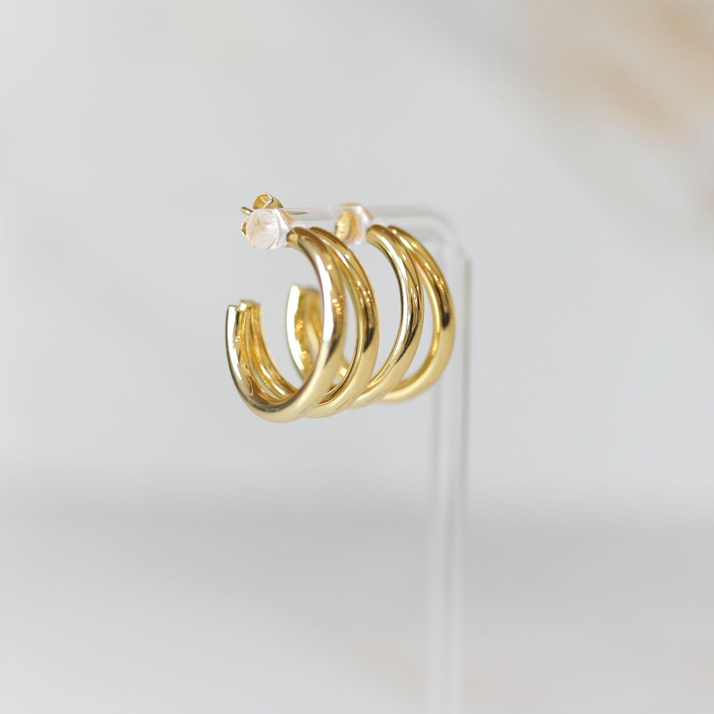 Grande Double Line Hoops