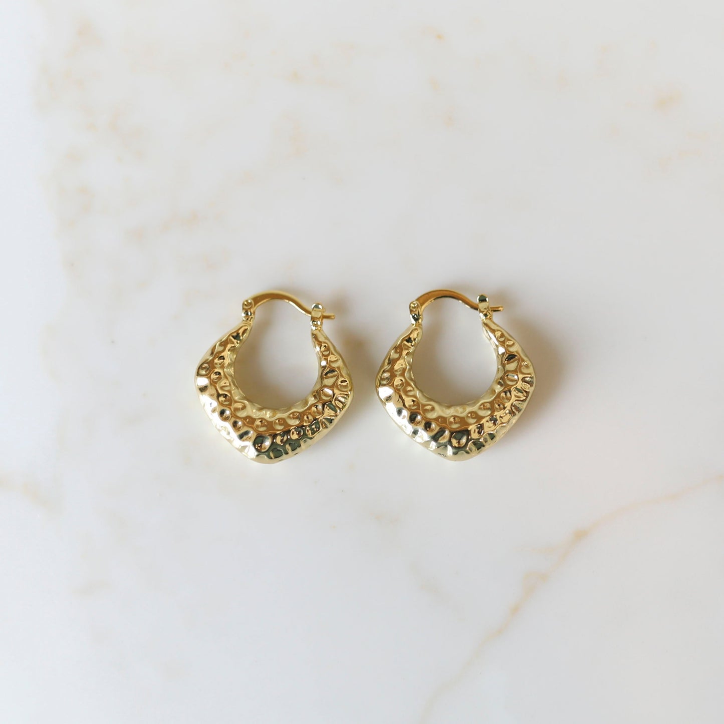 Textured Geometric Hoop Earrings