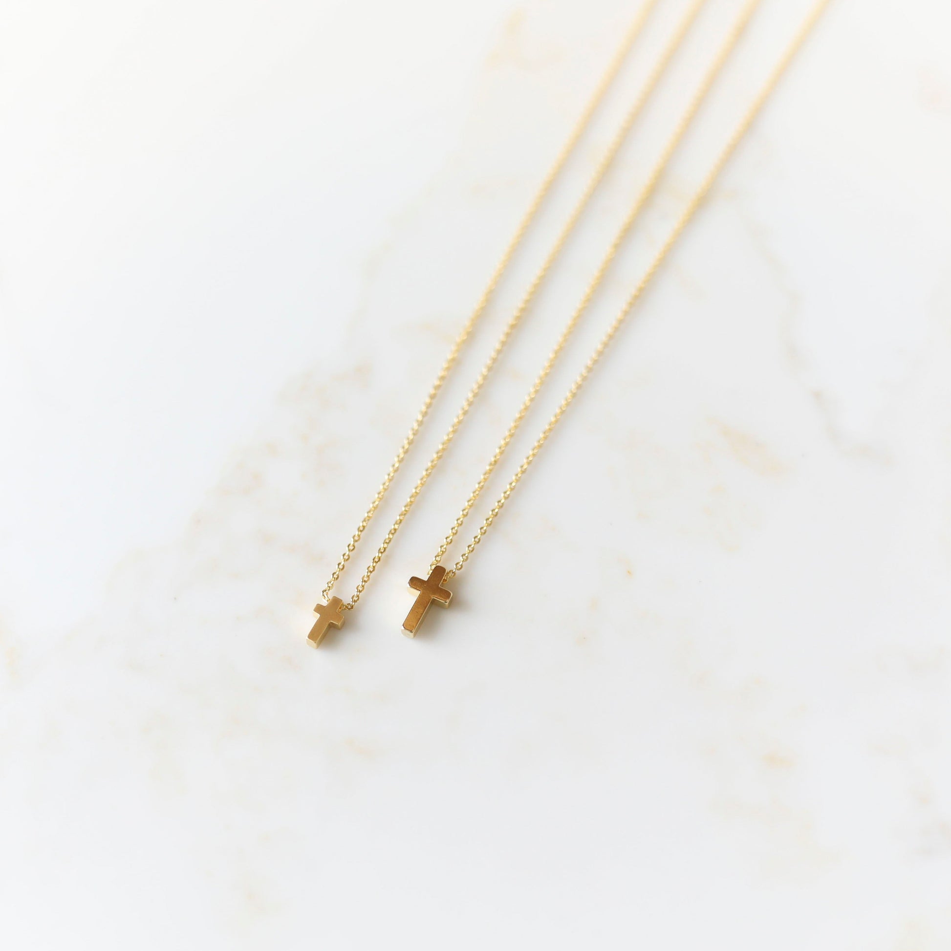 Simplistic Cross Necklace available in Gold or Silver
