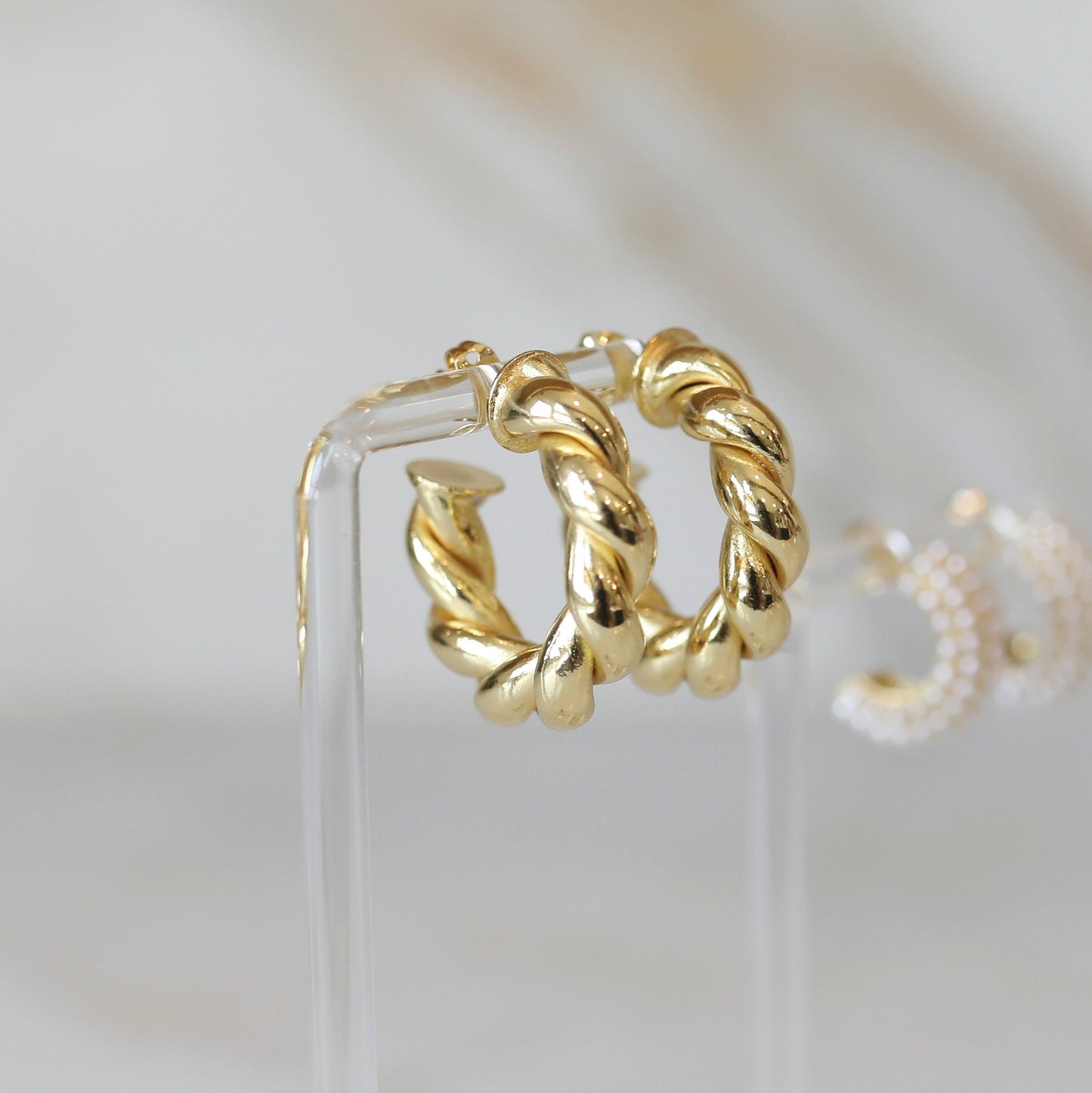Chunky Twisted Hoops