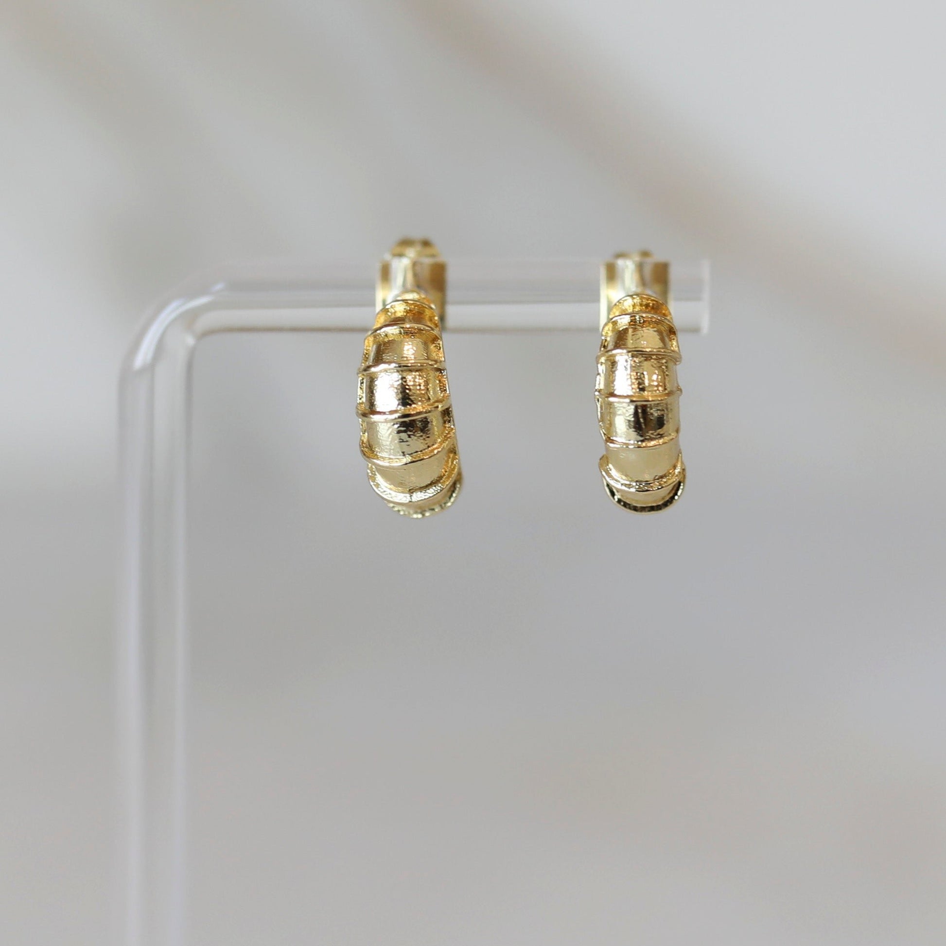 Coil Huggie Hoop Earrings