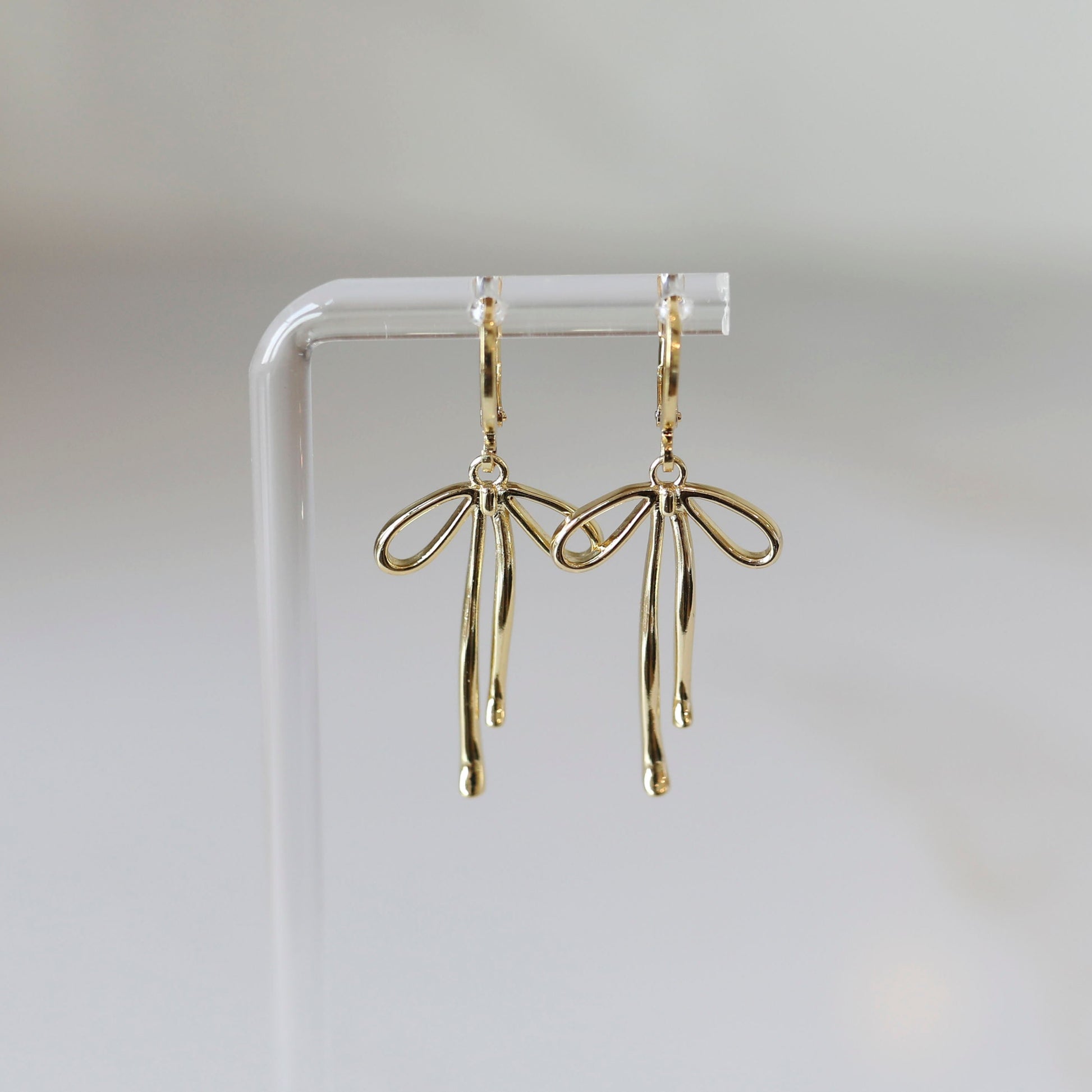 Long Bow Huggie Hoops