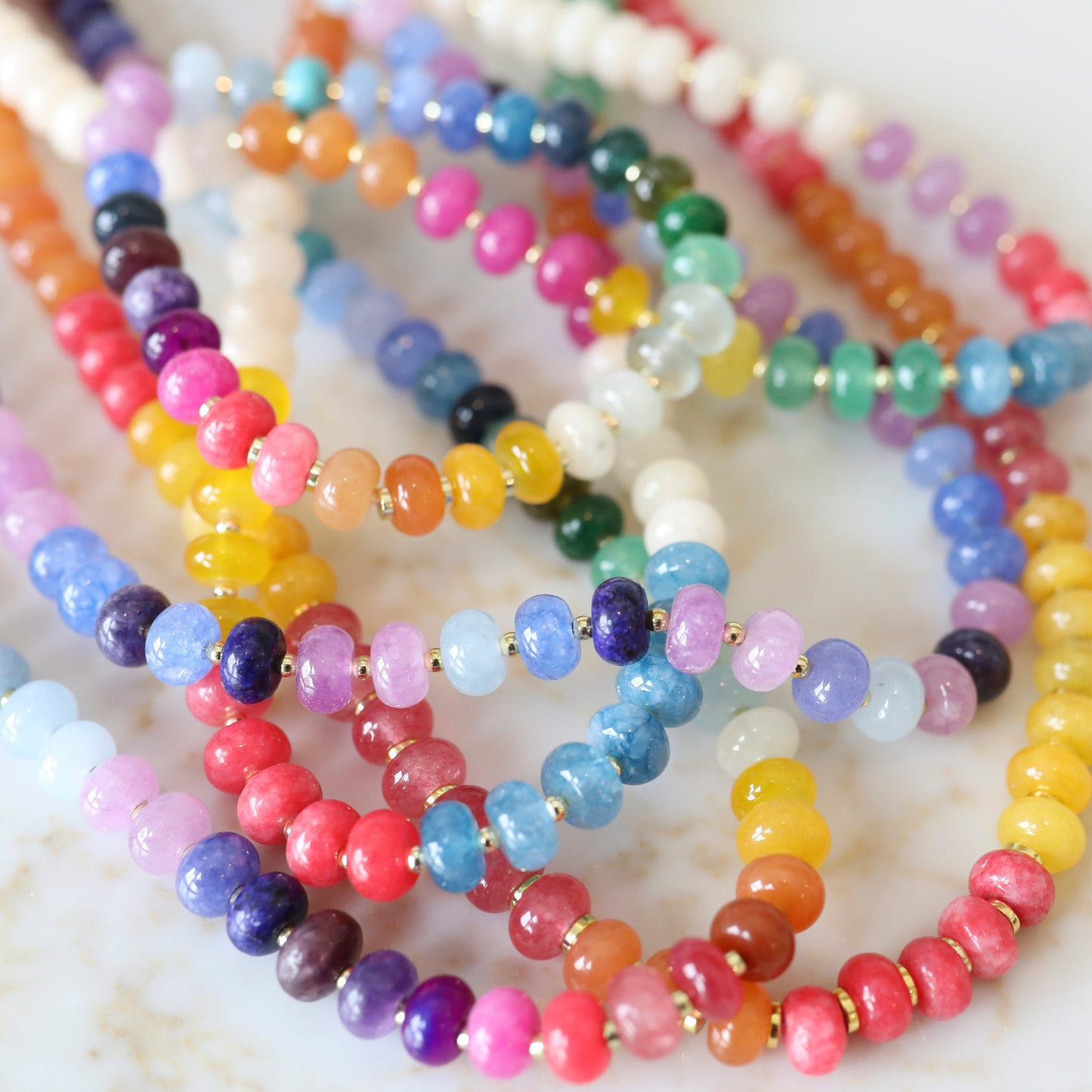 Mixed Jade Beaded Necklace