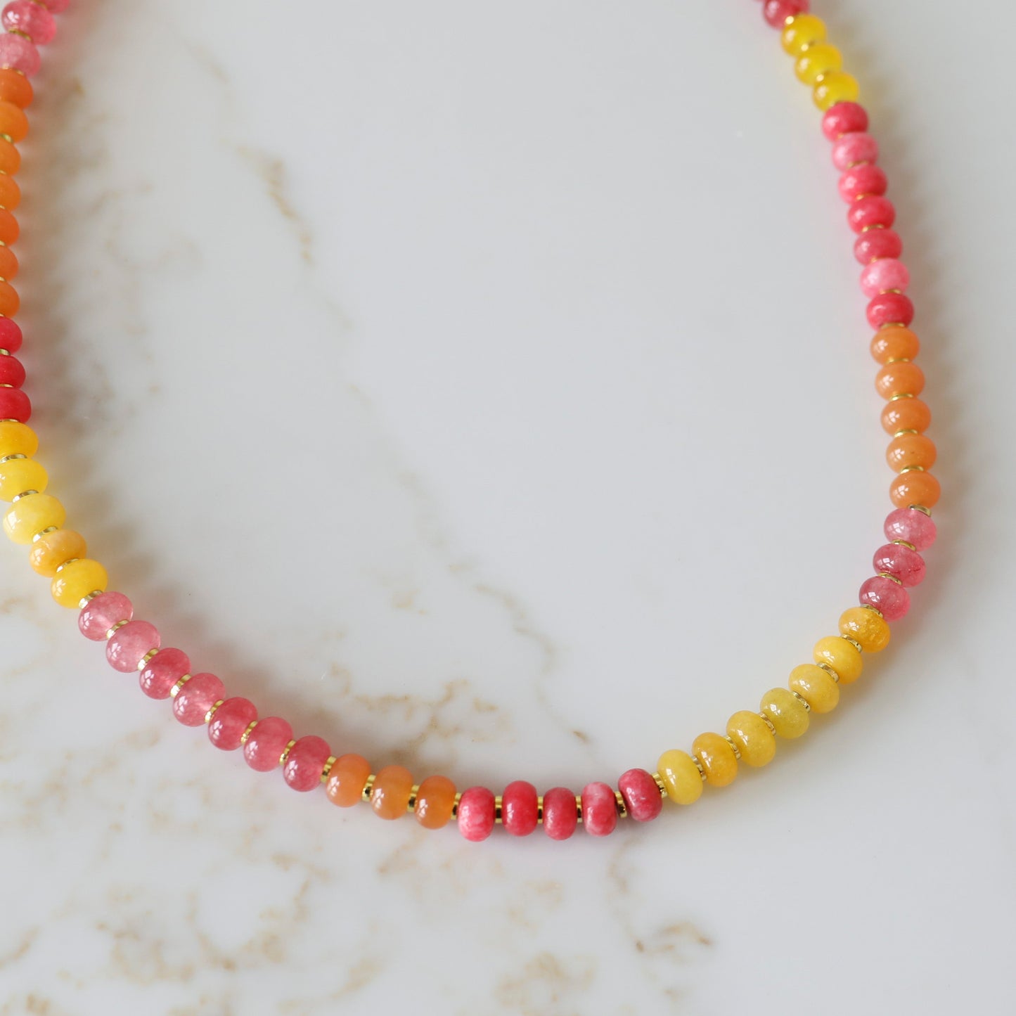 Mixed Jade Beaded Necklace