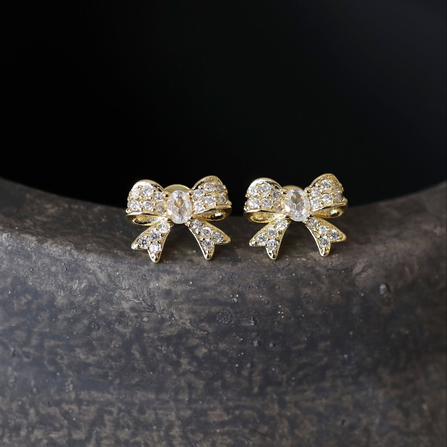 Puffy Bow Studs