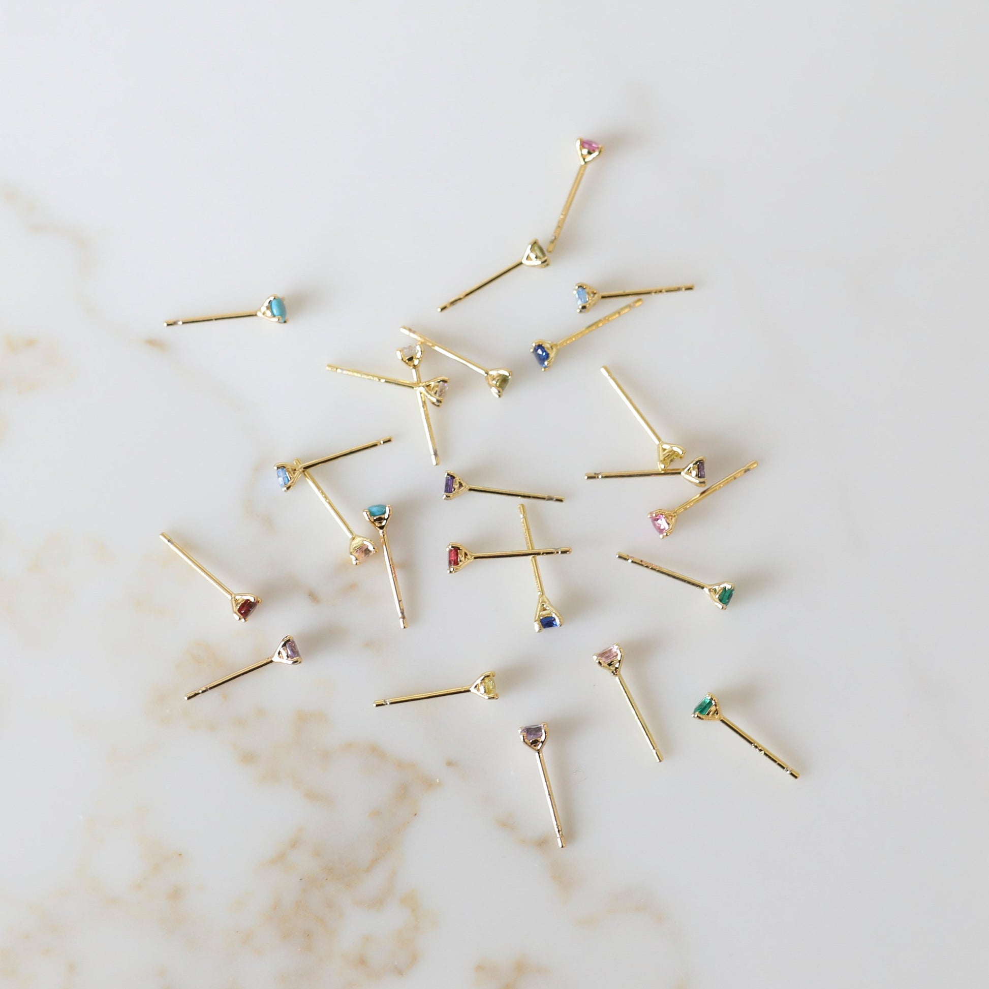 Mini Birthstone Studs