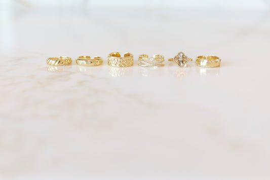 Gold Statement Stacking Rings