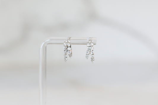 Graduated CZ Hoops