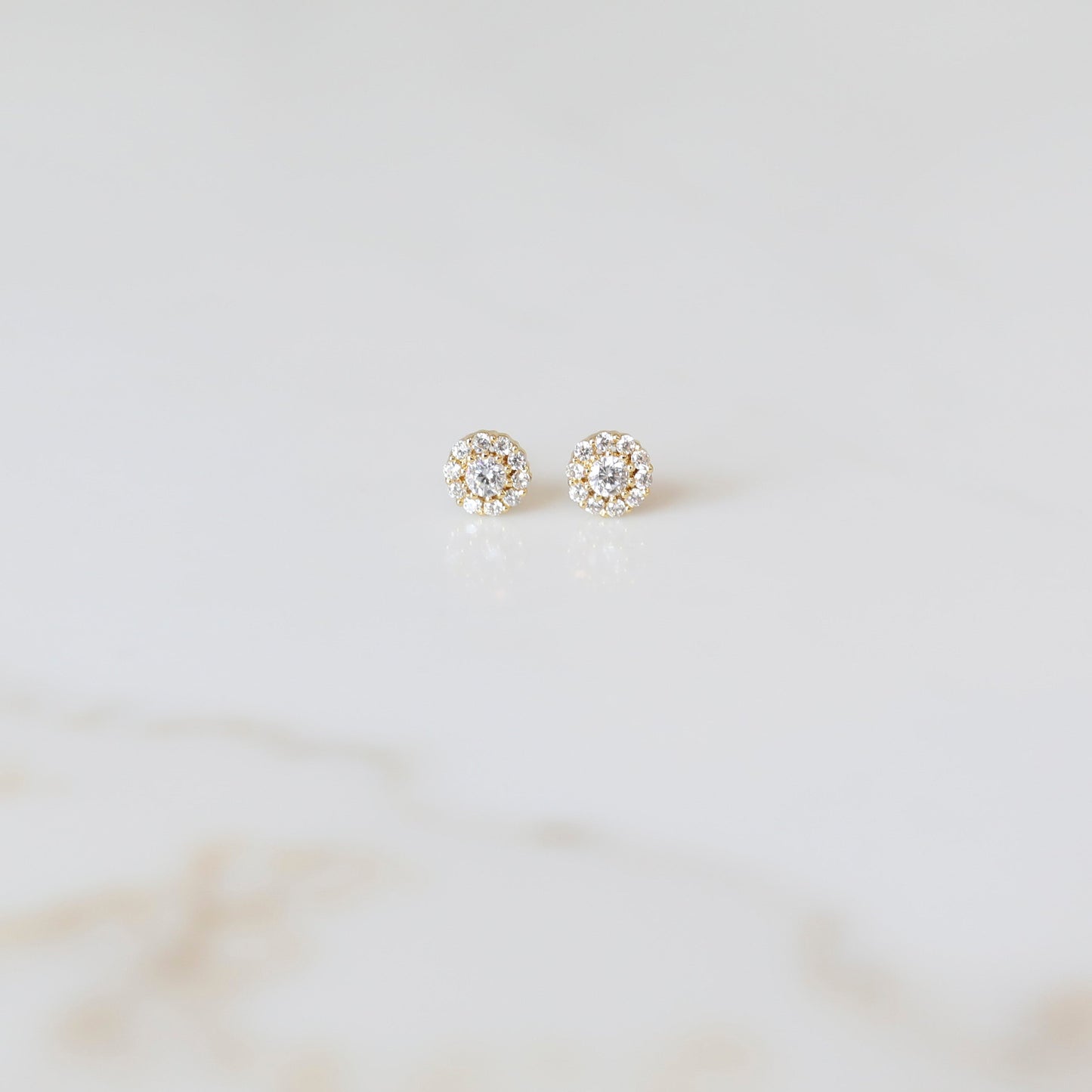 Flower Halo Studs