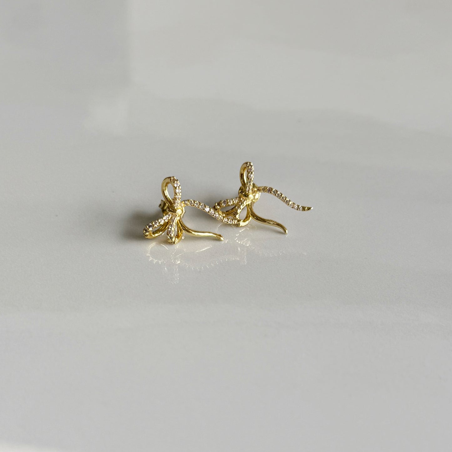 Thin CZ Bow Studs