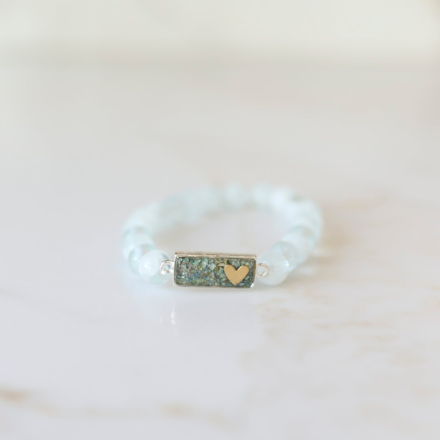 Short Link Blue Quartz Bracelet