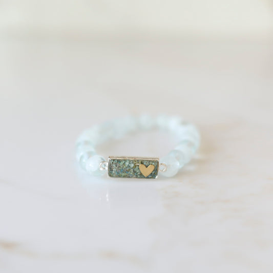 Short Link Blue Quartz Bracelet