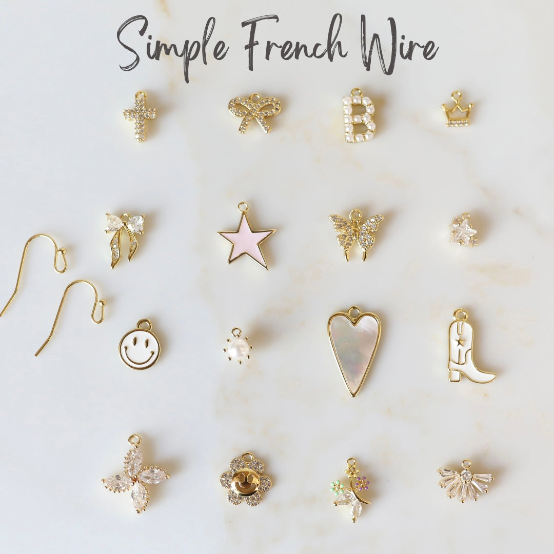 DIY Charm Earrings on a Simple French Wire
