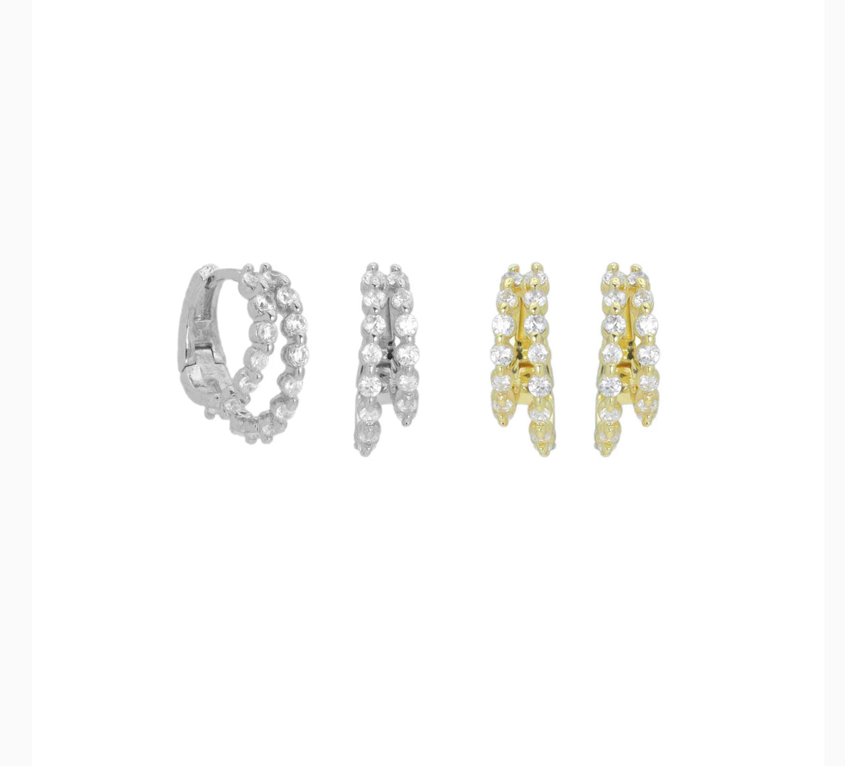 Graduated CZ Hoops