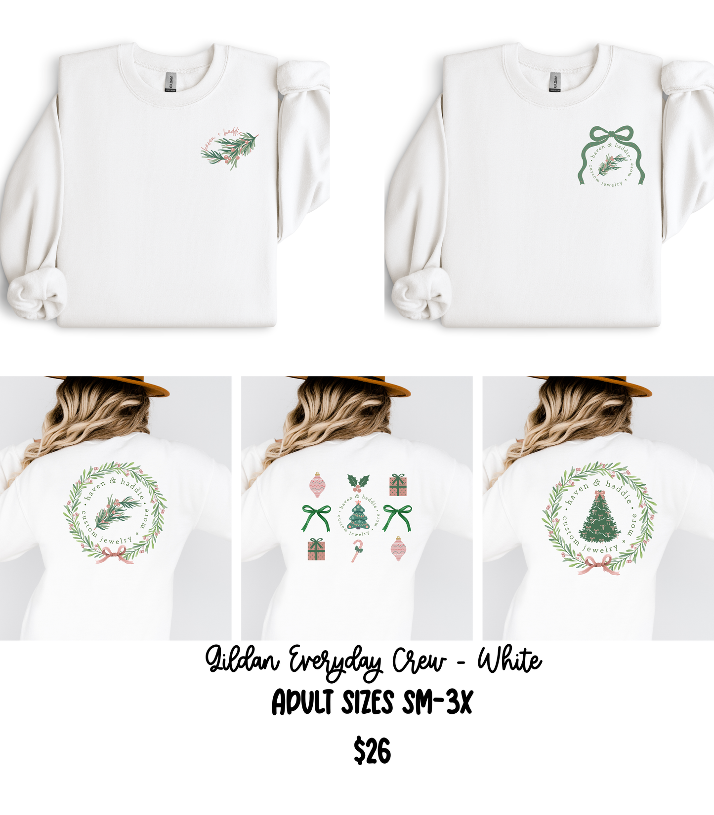 Holiday Sweatshirt- White
