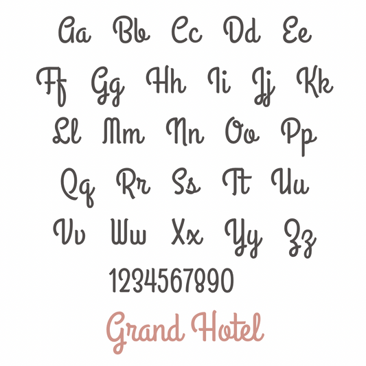 Grand Hotel font example