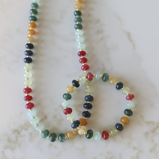 Autumn Nights Stack Bracelet with coordinating Neclace