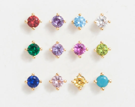 Mini Birthstone Studs