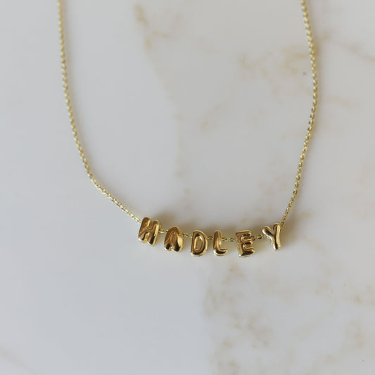 Mini Bubble Letter Necklace