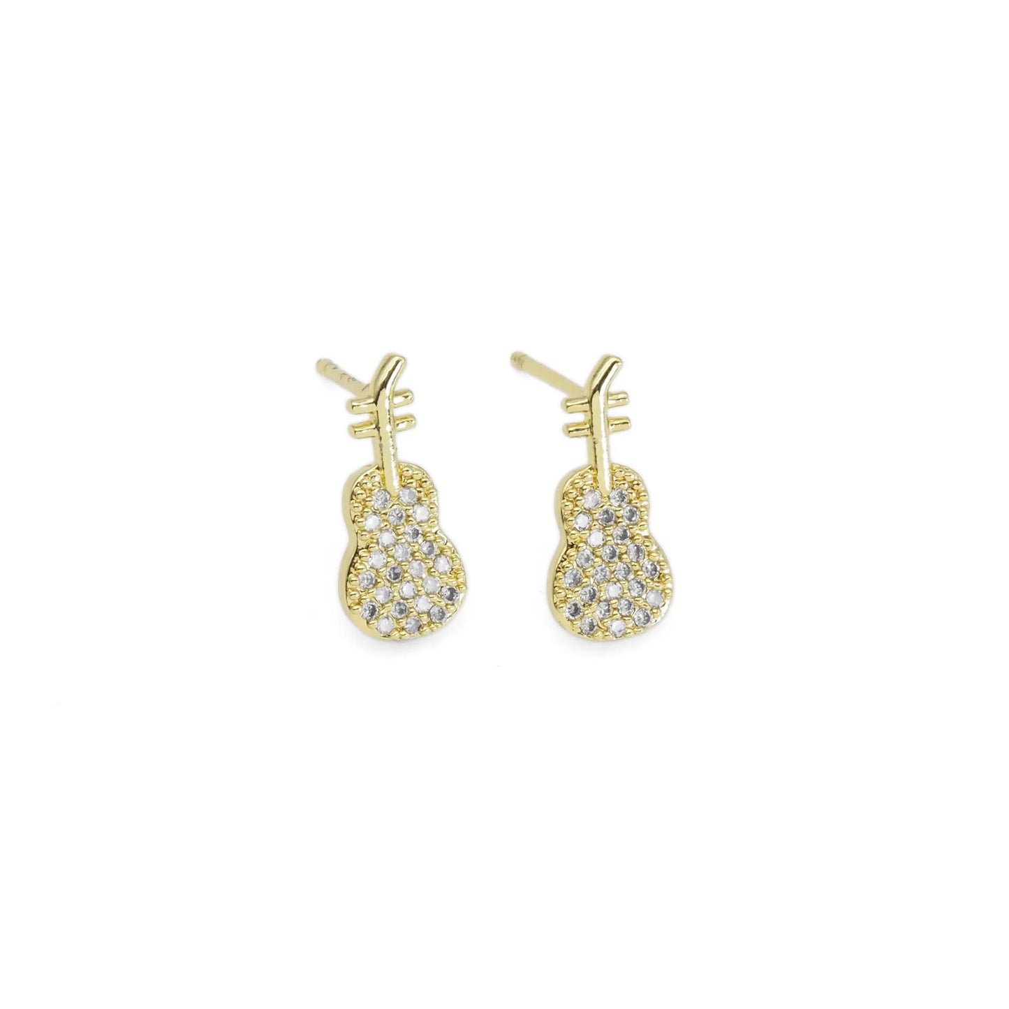 Guitar Cubic Zirconia Studs