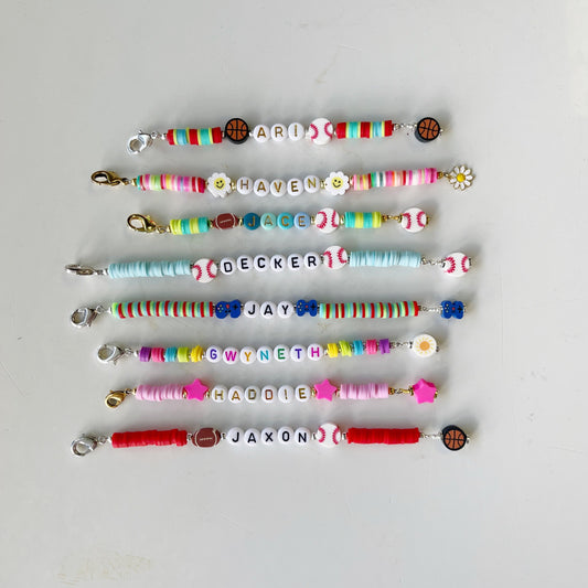 Heshi Backpack Charm - personalized with name and charms