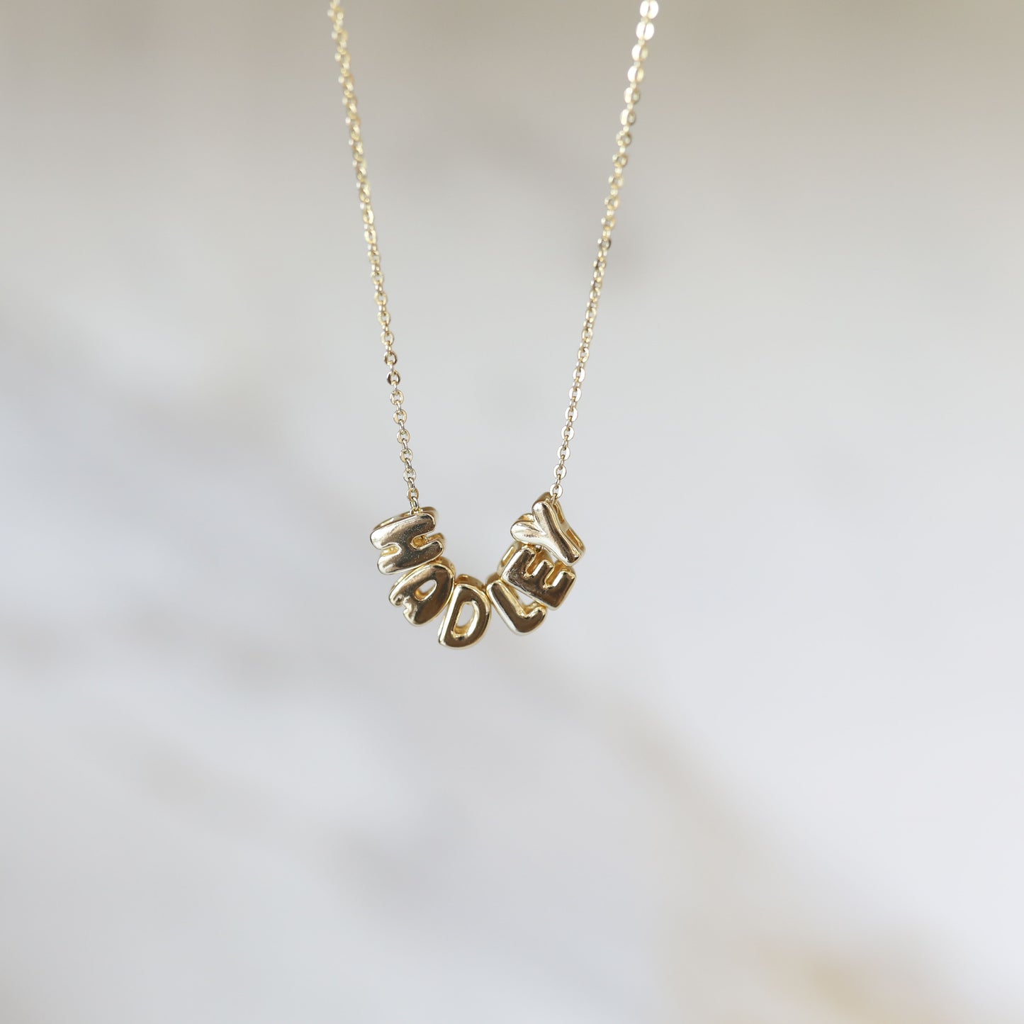Mini Bubble Letter Necklace