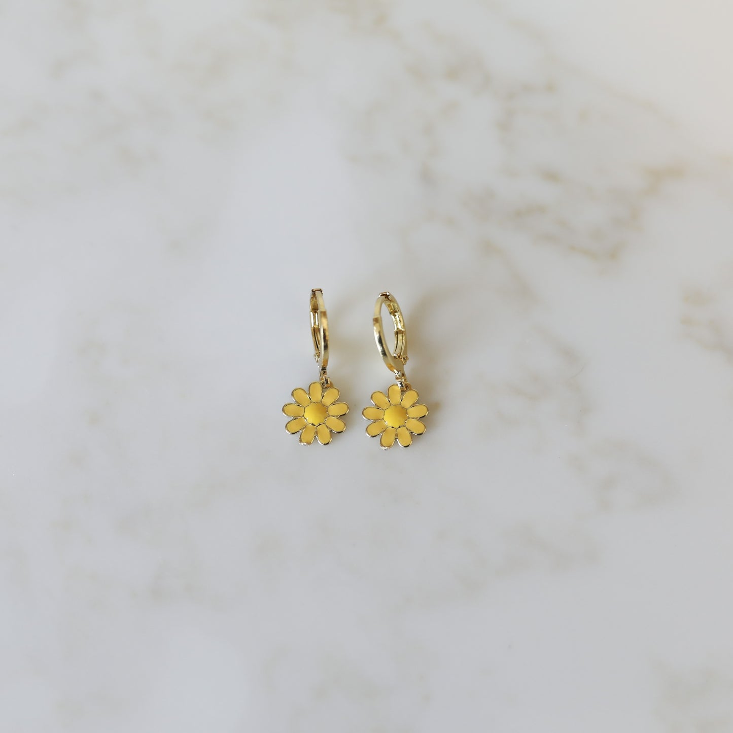 Mini Daisy Hoops | Enamel