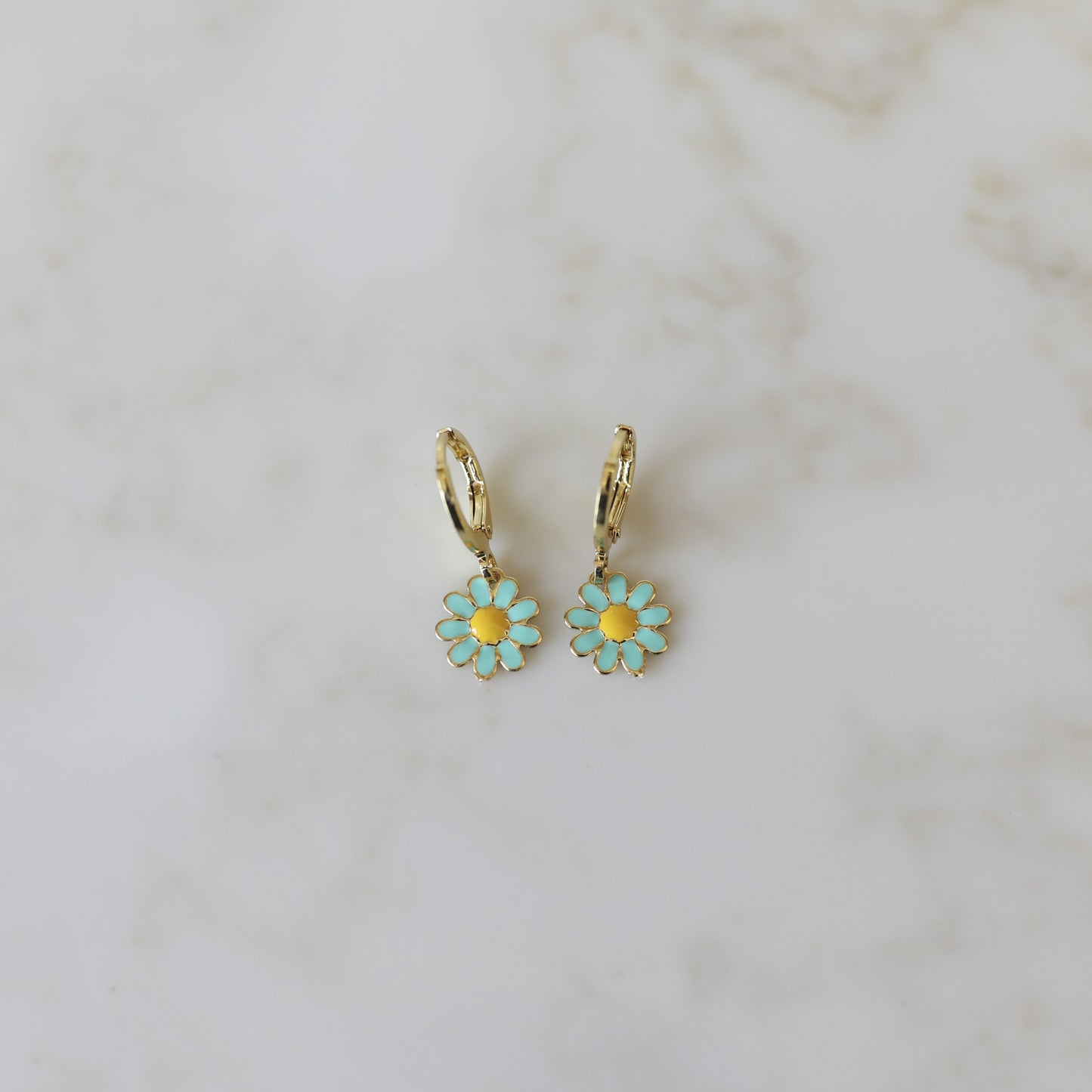 Mini Daisy Hoops | Enamel