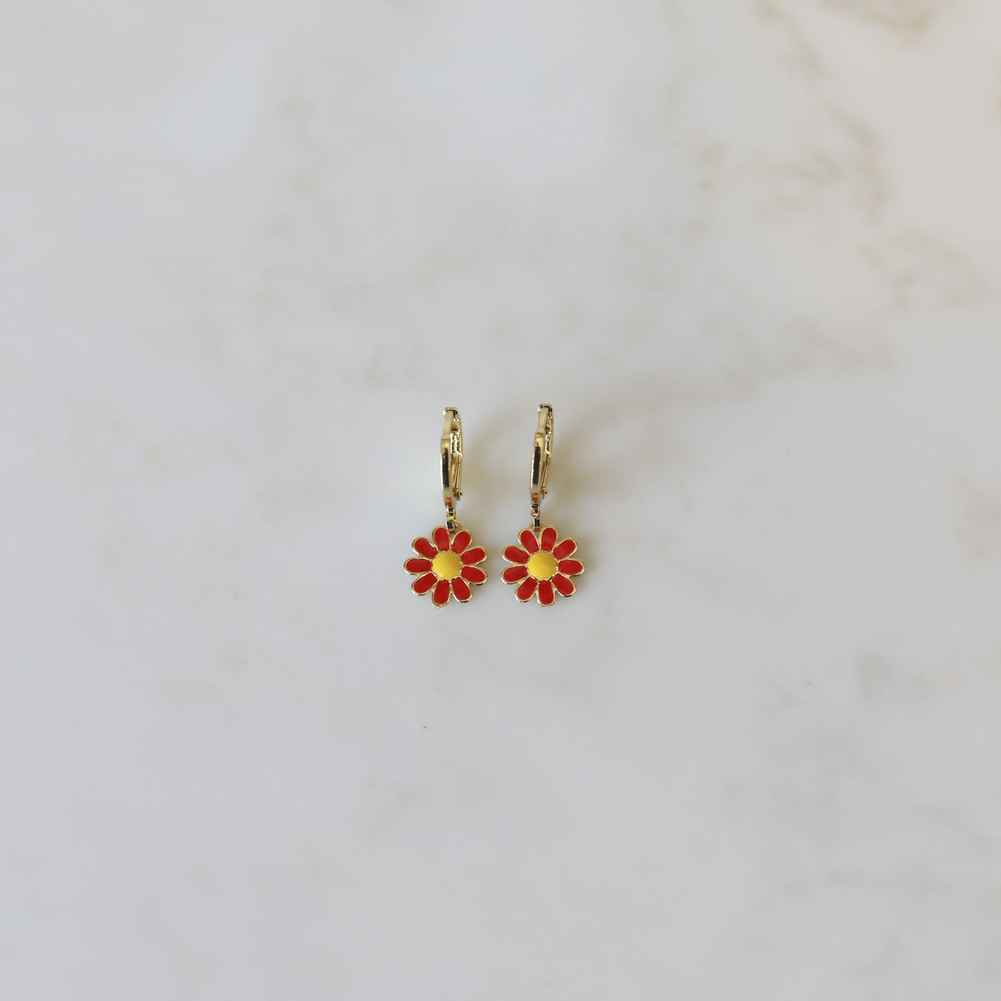 Mini Daisy Hoops | Enamel