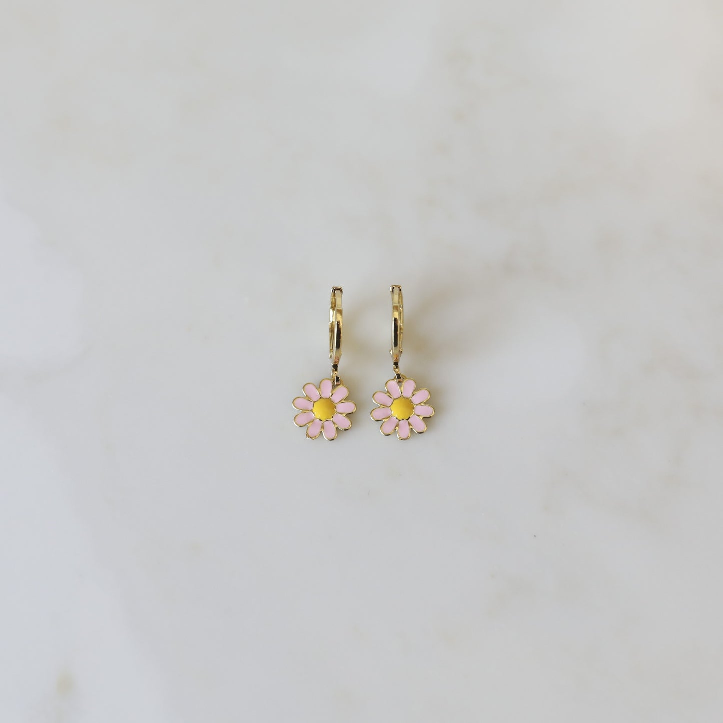 Mini Daisy Hoops | Enamel