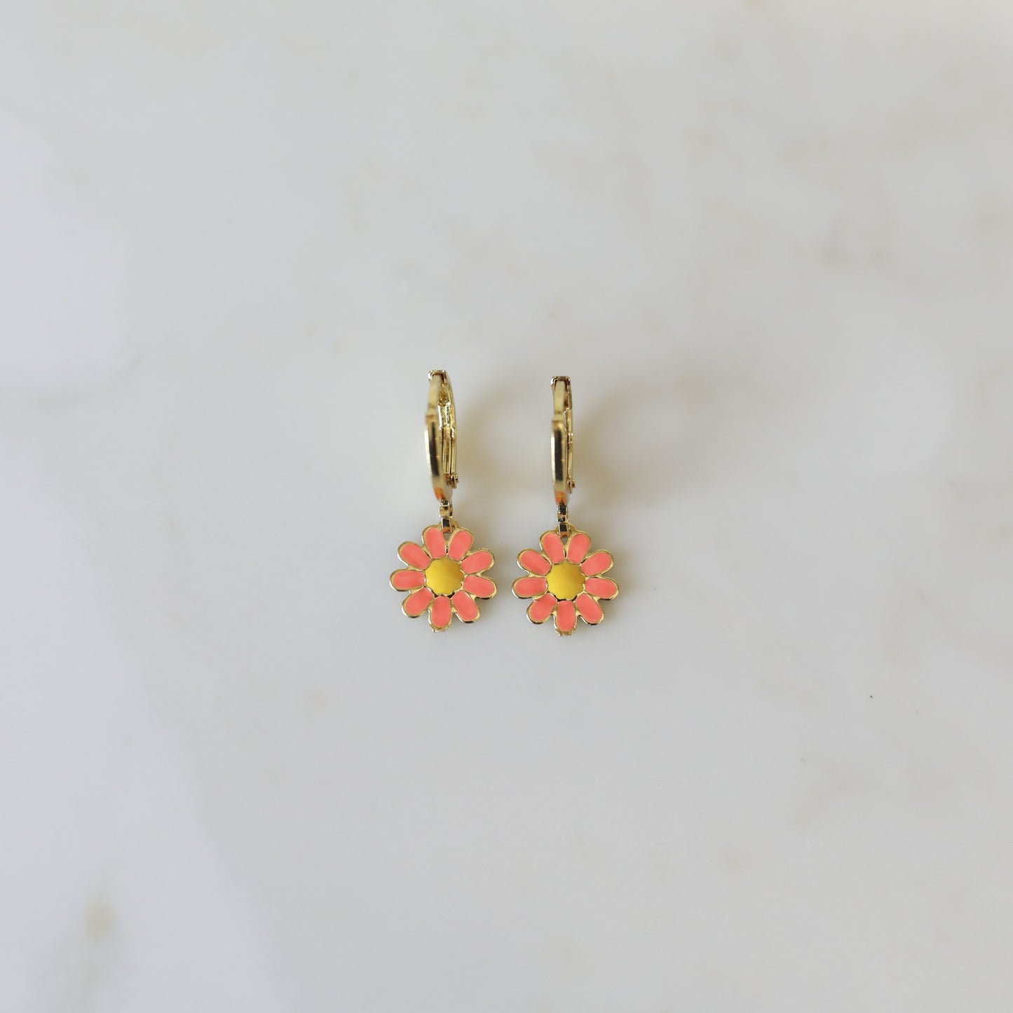 Mini Daisy Hoops | Enamel