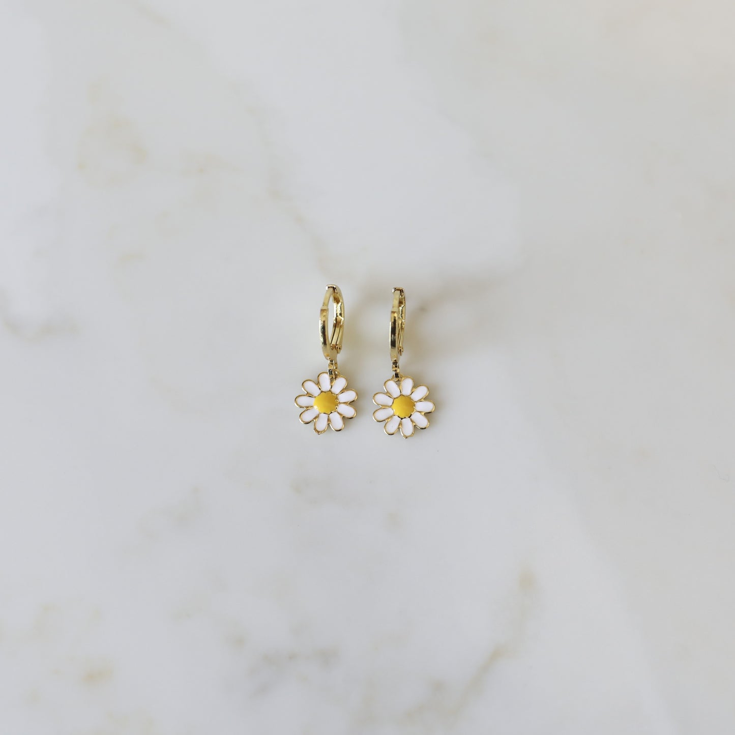 Mini Daisy Hoops | Enamel