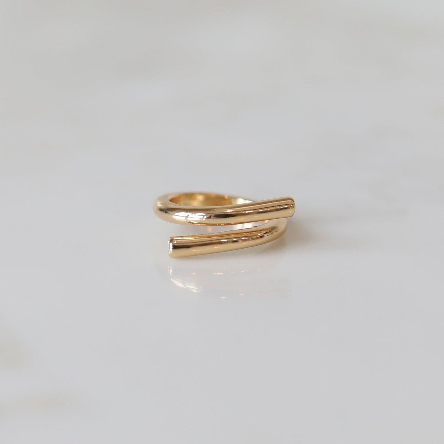 This trendy Minimalist Ring is a modern twist on a simple gold statement ring