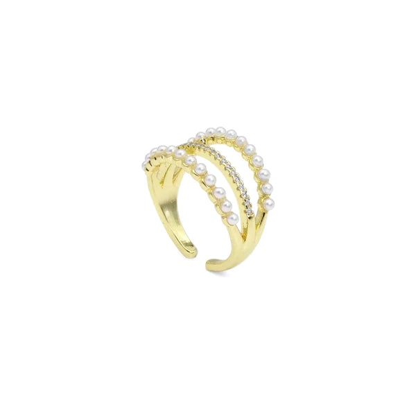 Stacked Pearl Ring