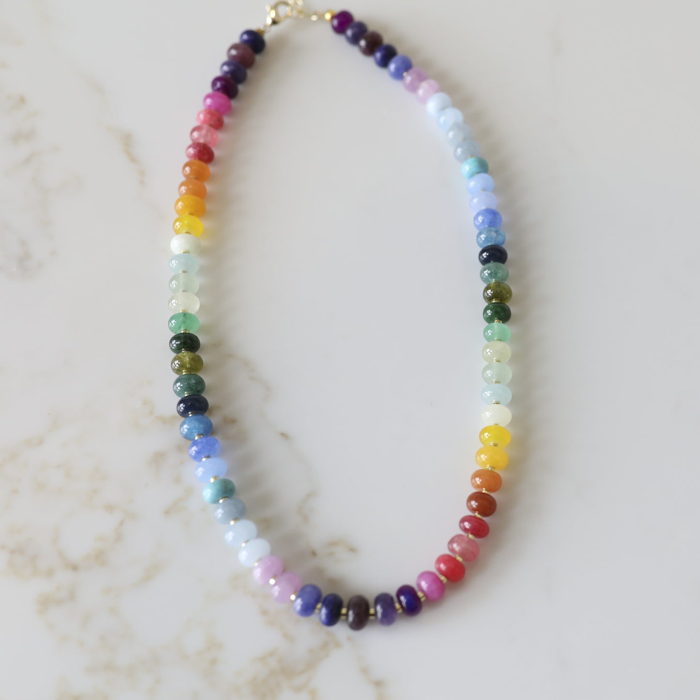 Mixed Jade Beaded Necklace