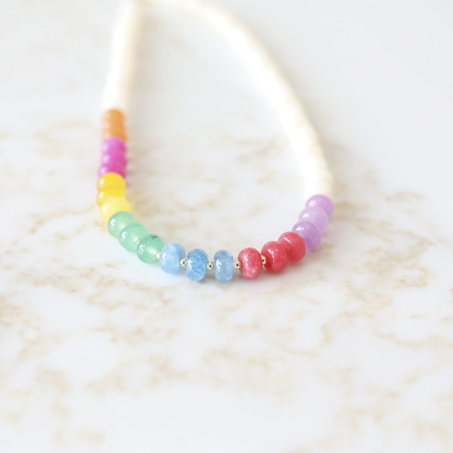 Mixed Jade Beaded Necklace