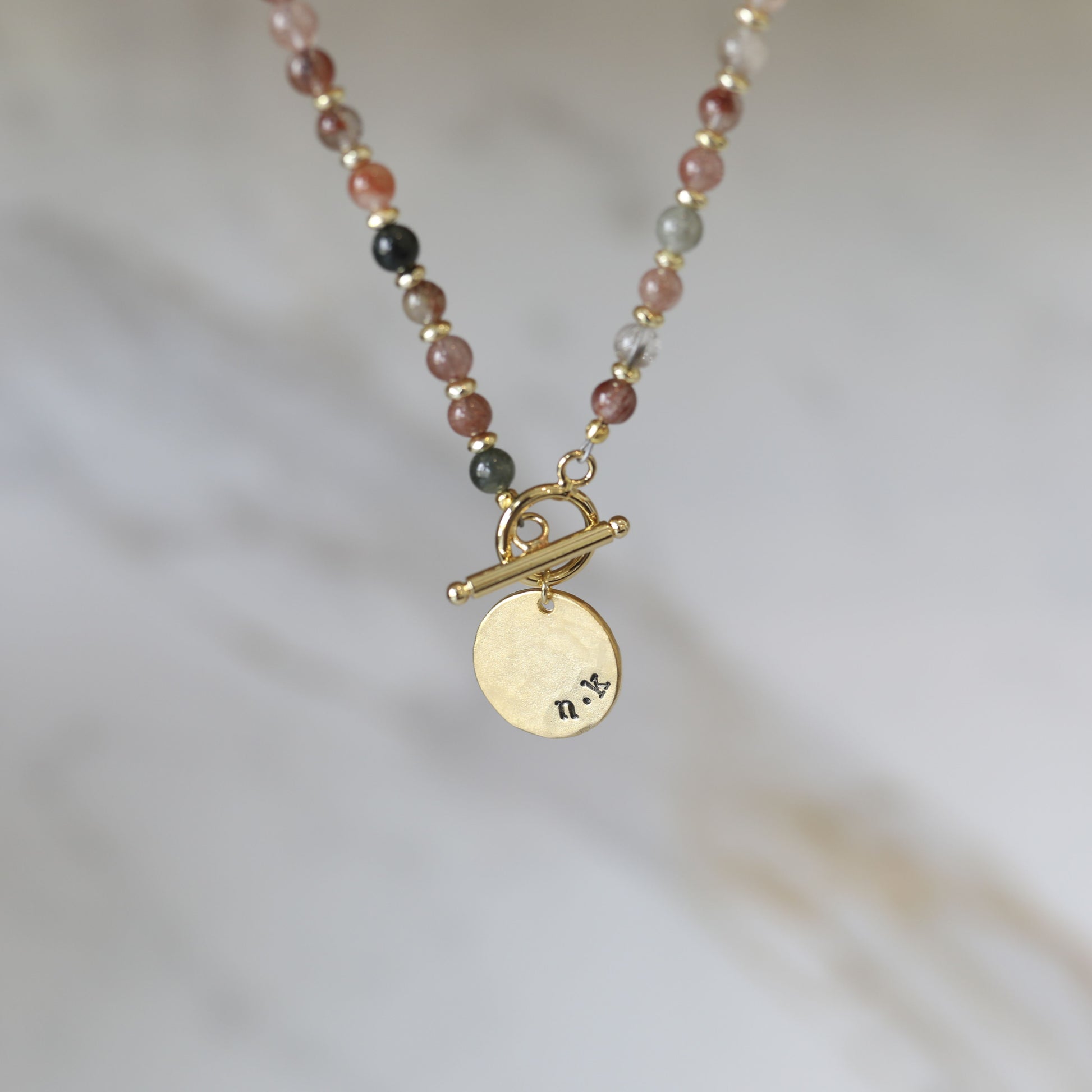 Personalized Red Rutilated Quartz Necklace