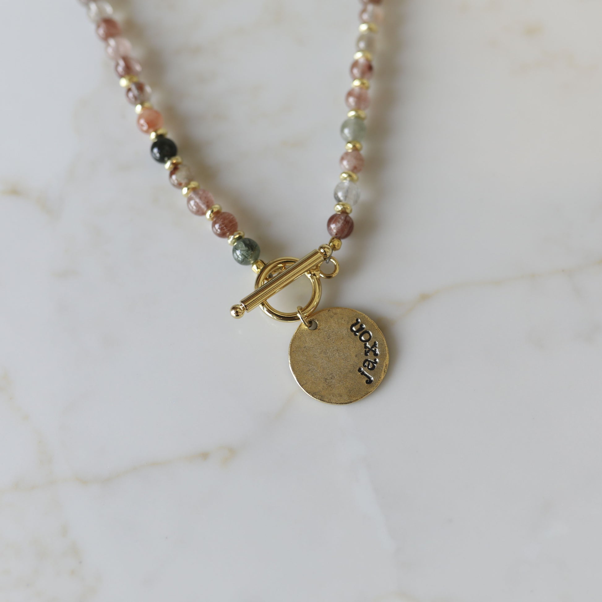 Personalized Red Rutilated Quartz Necklace