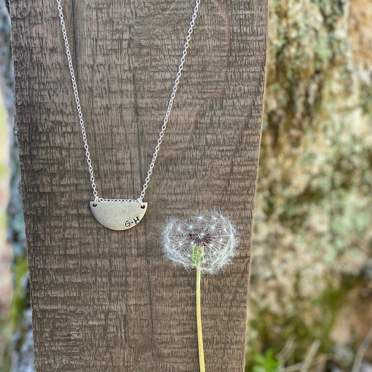 Personalized Half Moon Necklace