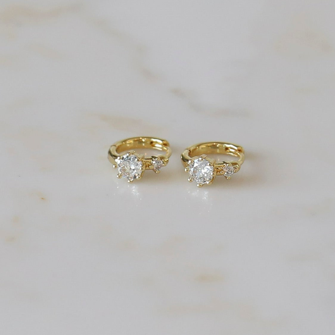 Mini CZ Huggie Hoops