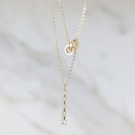 Cubic Zirconia Layered CZ Necklace