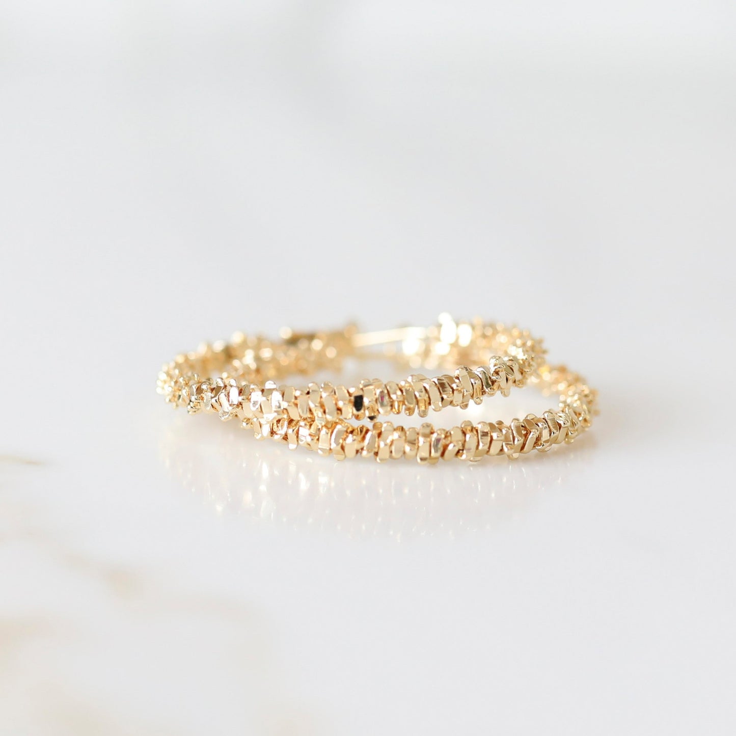 Faceted Hoop Earrings