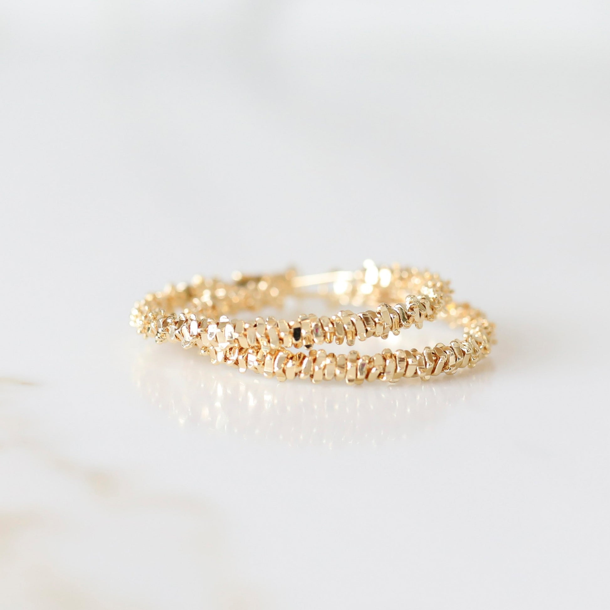 Faceted Hoop Earrings