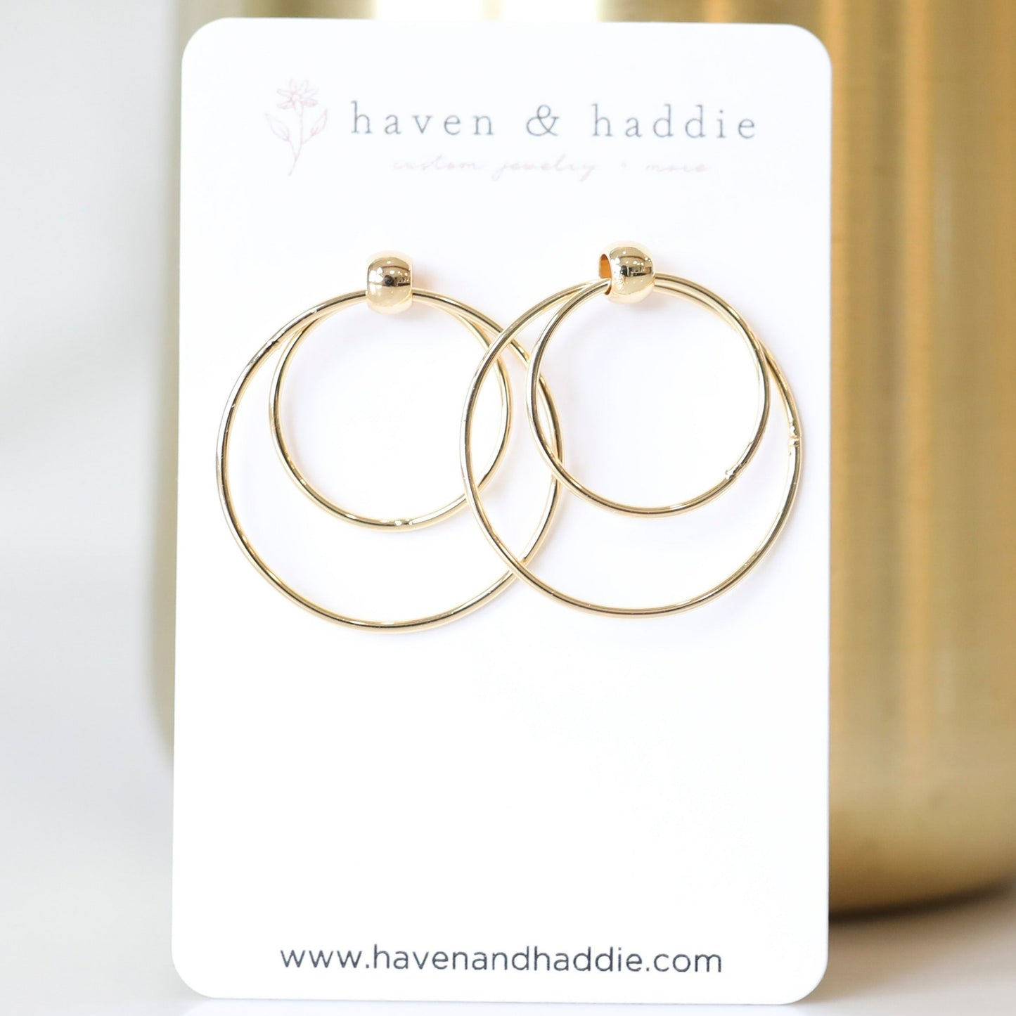 Double Hoop Studs